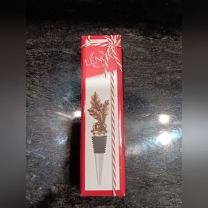 Lenox Holiday Gold Holly Metal Wine Stopper